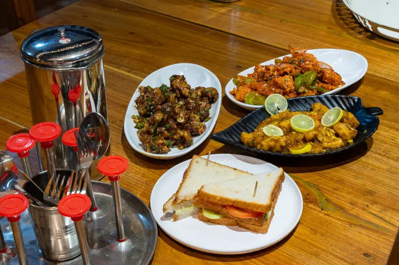 Dishes served at the resort restaurant